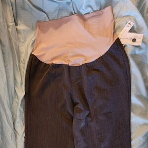New w/ tags Duo Full Panel Maternity Heather grey Pants w/Pockets size Medium